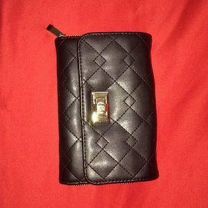 Black and gold wallet clutch